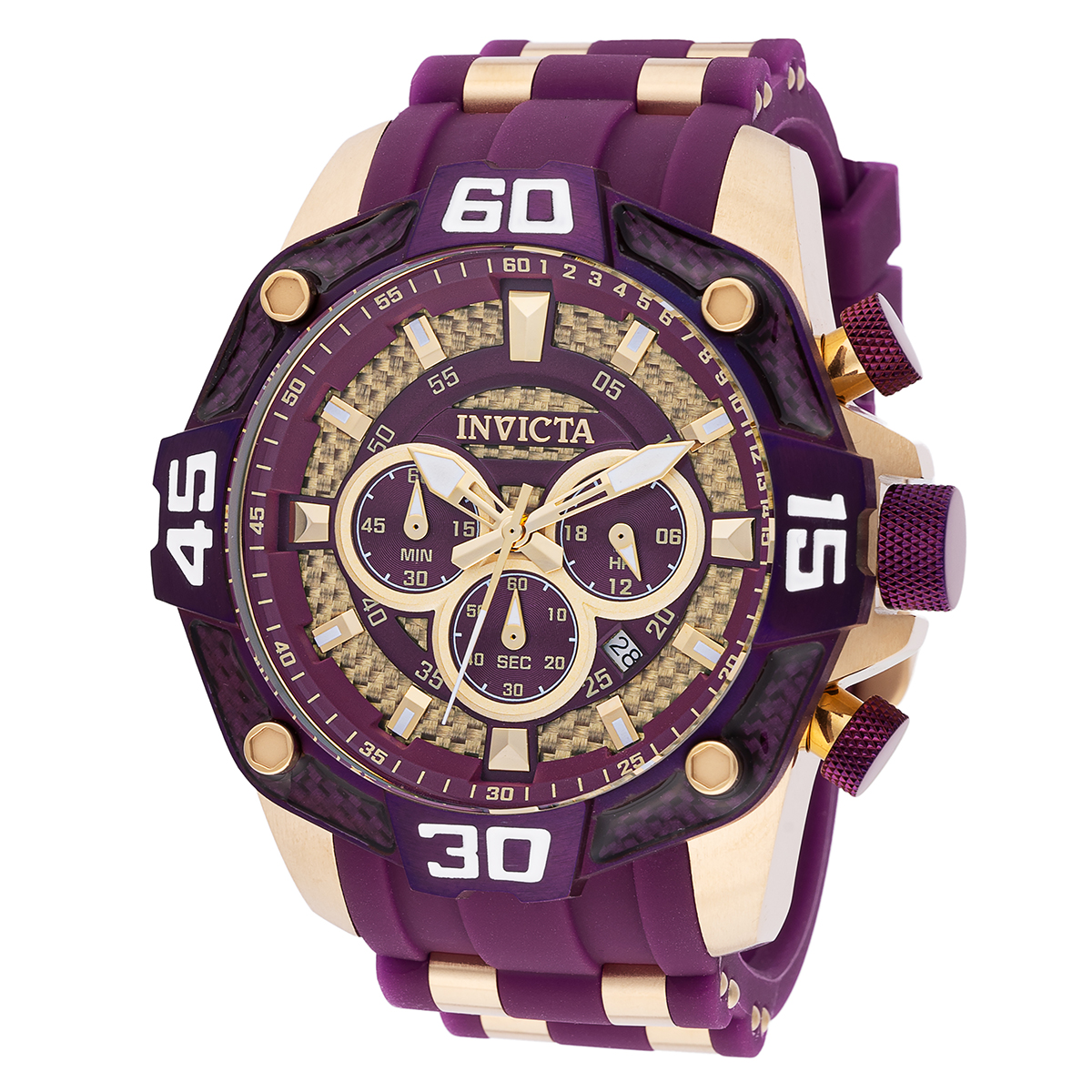 Invicta Pro Diver Rush Men s Watch 52mm. Purple. Gold 40867 Borderfree