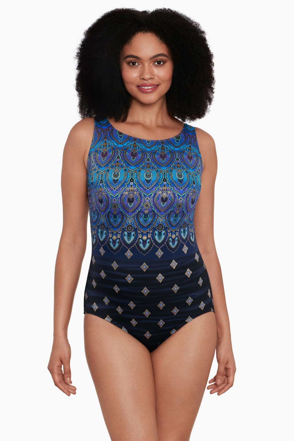 Pasha Long Torso Scoopback Highneck One Piece Swimsuit Borderfree