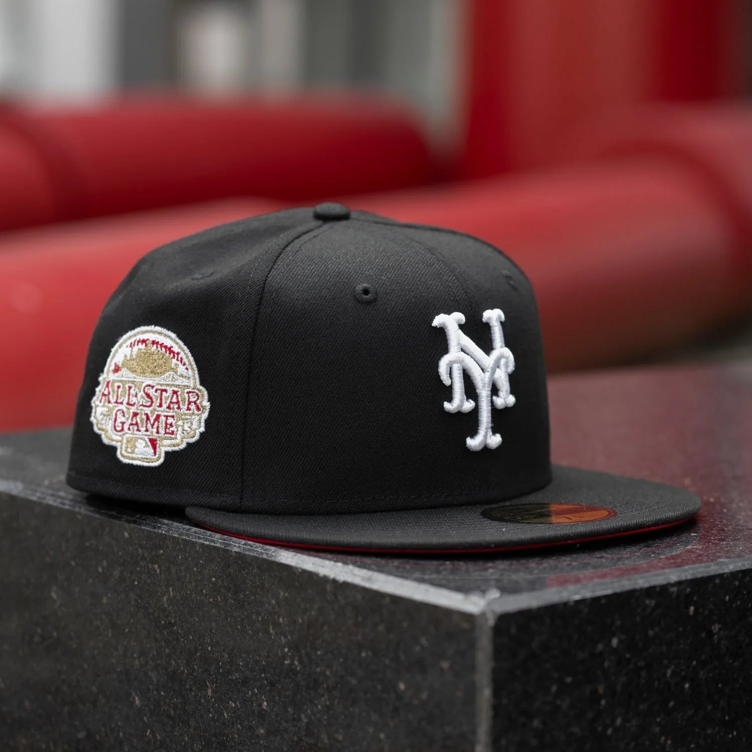 NEW ERA 59FIFTY MLB NEW YORK METS ALL STAR GAME 2013 BLACK SCARLET RED UV FITTED CAP Borderfree