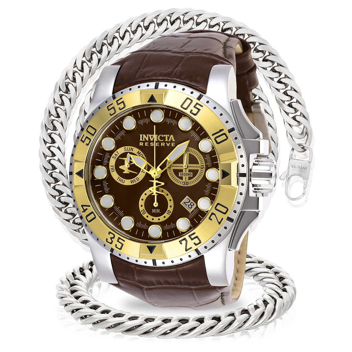 Invicta Reserve Excursion Swiss Ronda Z60 Caliber Men s Watch 49.5mm Brown 27652 Borderfree